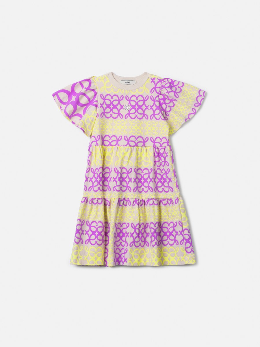 Children's Dress with Rococo Print