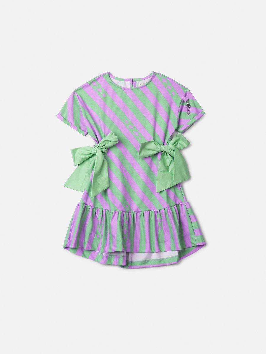 Glam Dress with Stripes and Maxi Bows