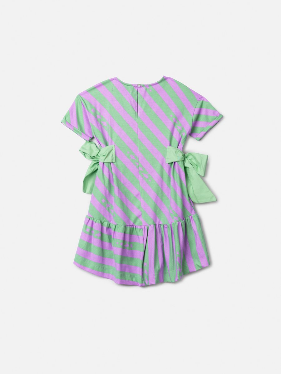 Glam Dress with Stripes and Maxi Bows