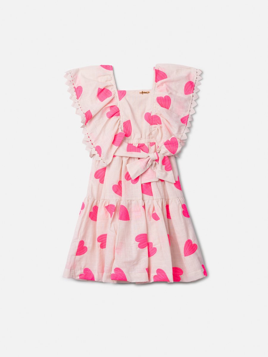 Children's Dress with Heart Embroidery