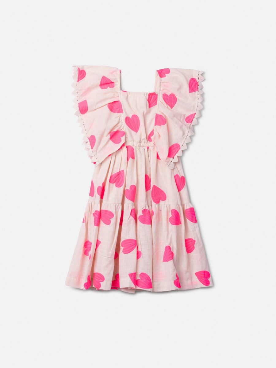Children's Dress with Heart Embroidery