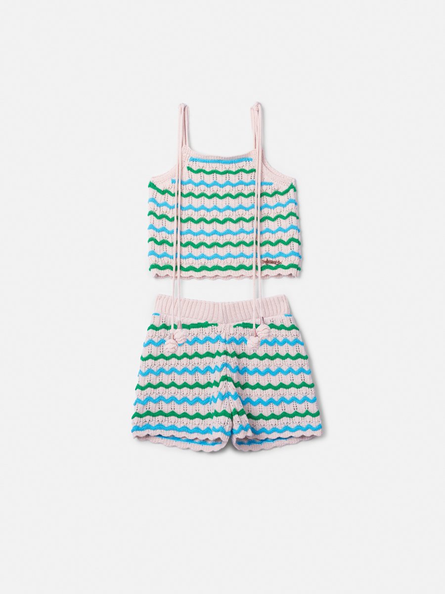Striped Knitting Set