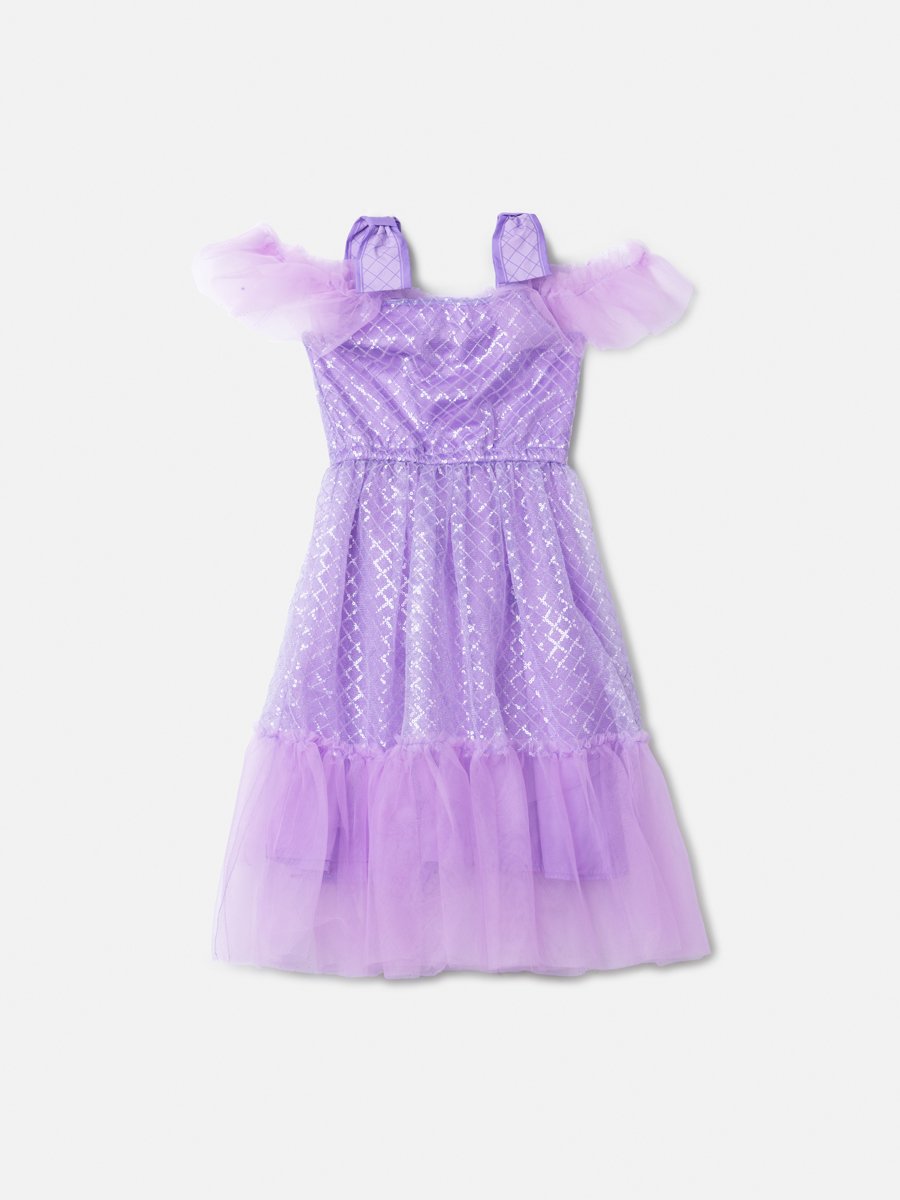 Children's Tulle Dress with Sequin Embroidery