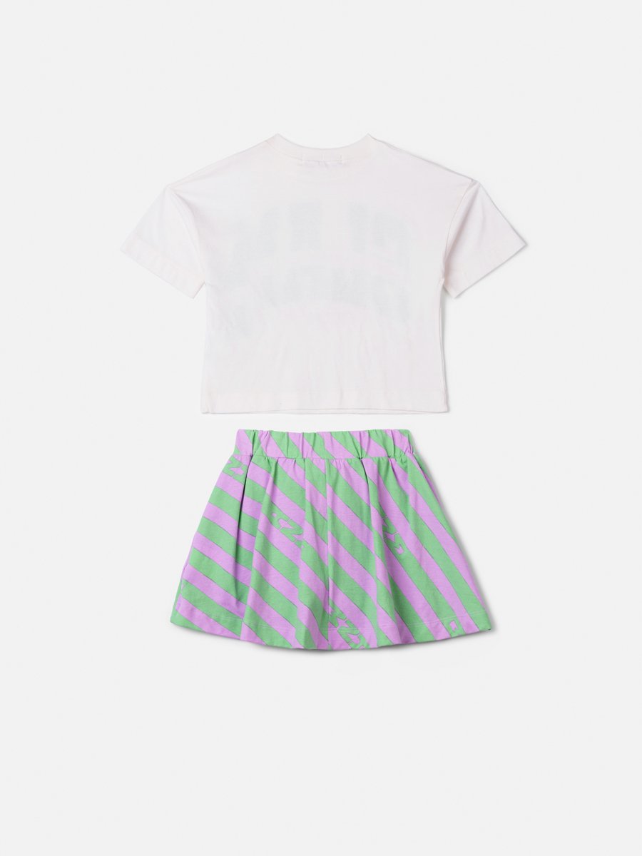 Glam Set with Stripes and Maxi Bow