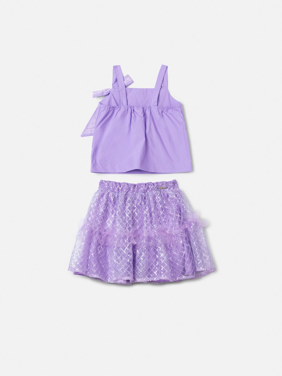Children's Tulle Set with Sequin Embroidery