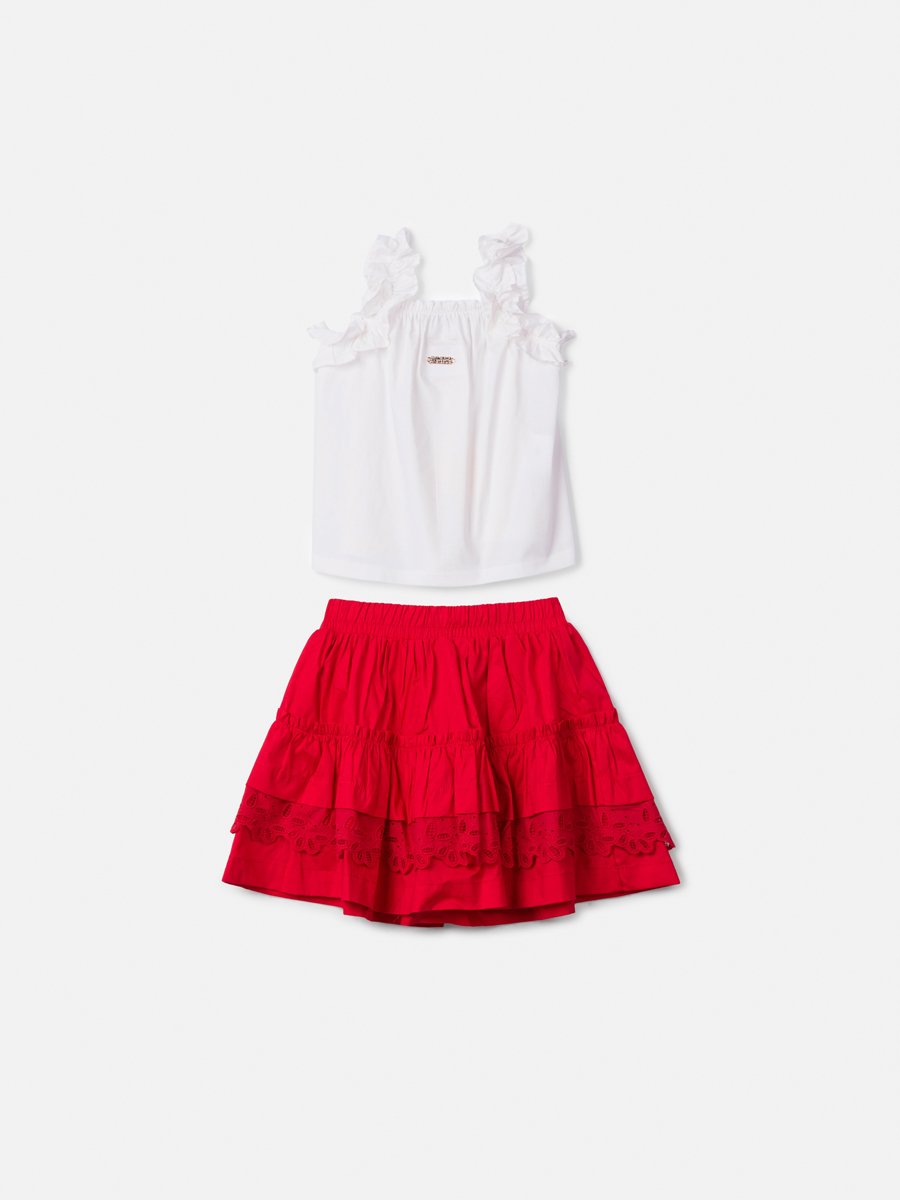 Children's Set with Blouse and Skirt with Ruffles
