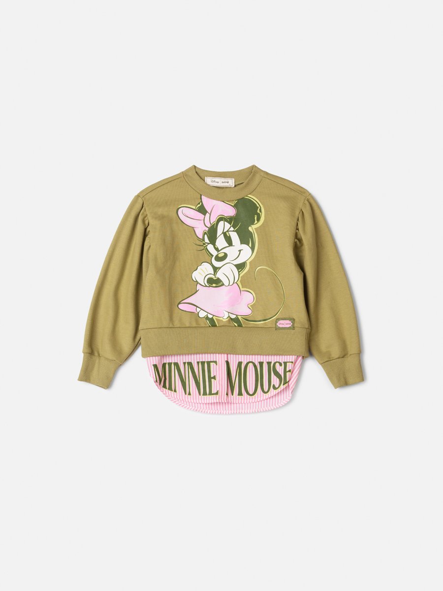 Children's Anime Girl's Sweatshirt Coat with Minnie Hem