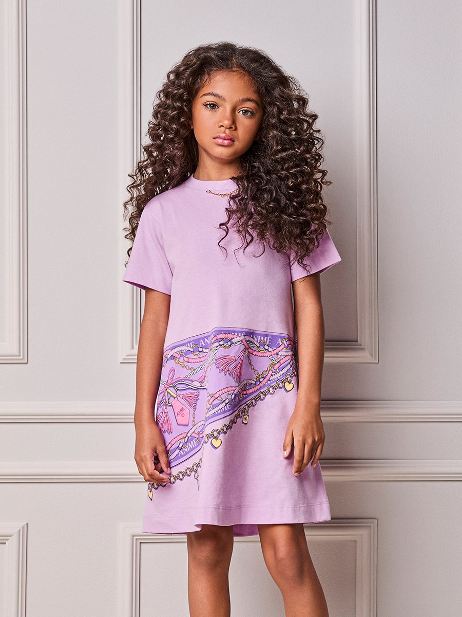 Animê Girls' Dress – Scarf Print