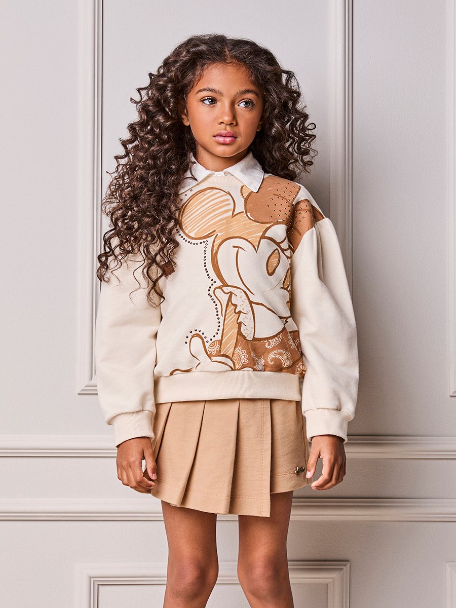 Minnie Anime Girl Children's Coat with Rhinestones