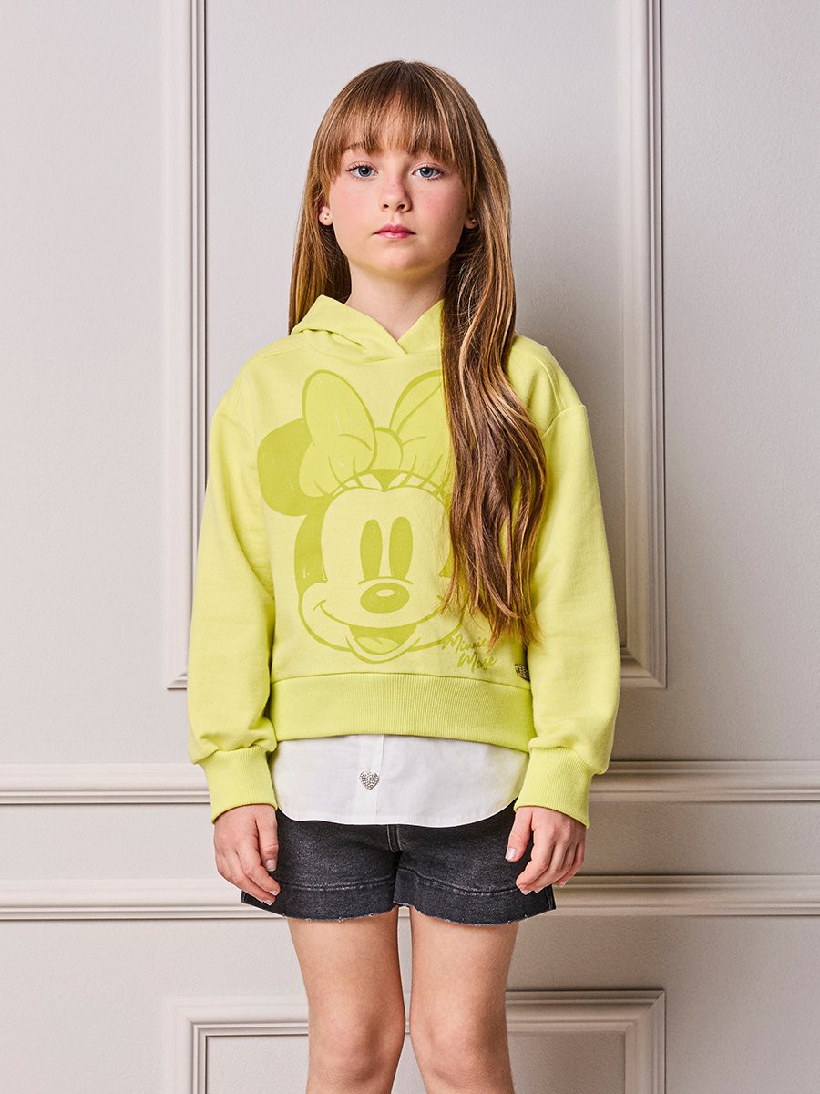 Children's Anime Girl Coat with Hood and Shirt Hem