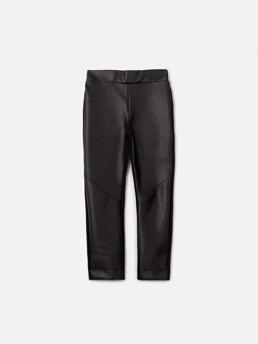 Girls' Anime Faux Leather Pants with Cutouts