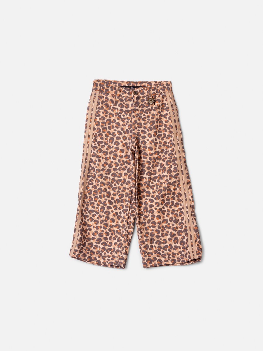 Animê Girls' Pants – Animal Print with Charm