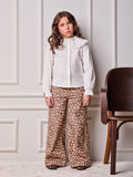 Animê Girls' Pants – Animal Print with Charm