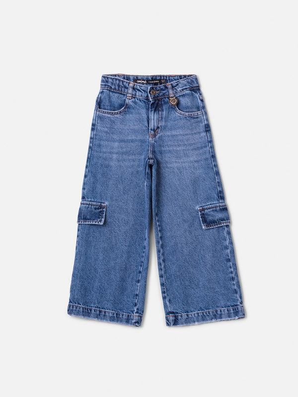 Animê Girls' Pants – Cargo Denim with Charm