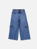Children's Pants Girl Animé Cargo Jeans with Pendant