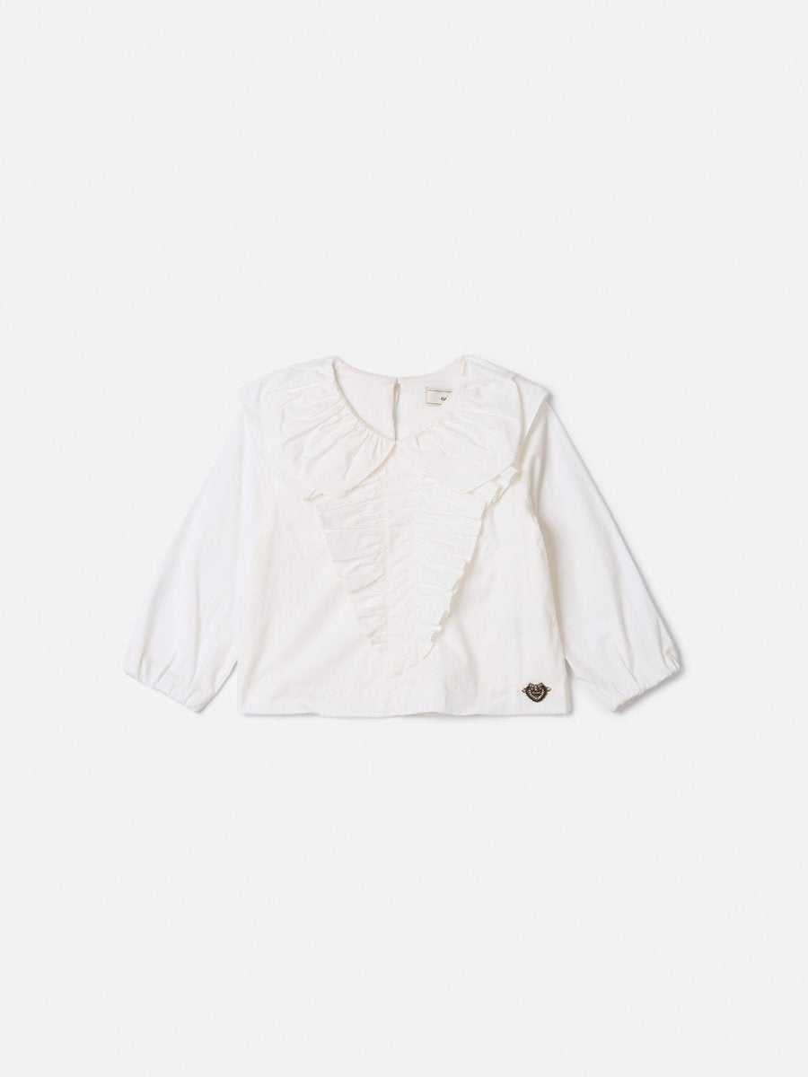 Animê Girls' Top – Oversized Collar with Ruffle