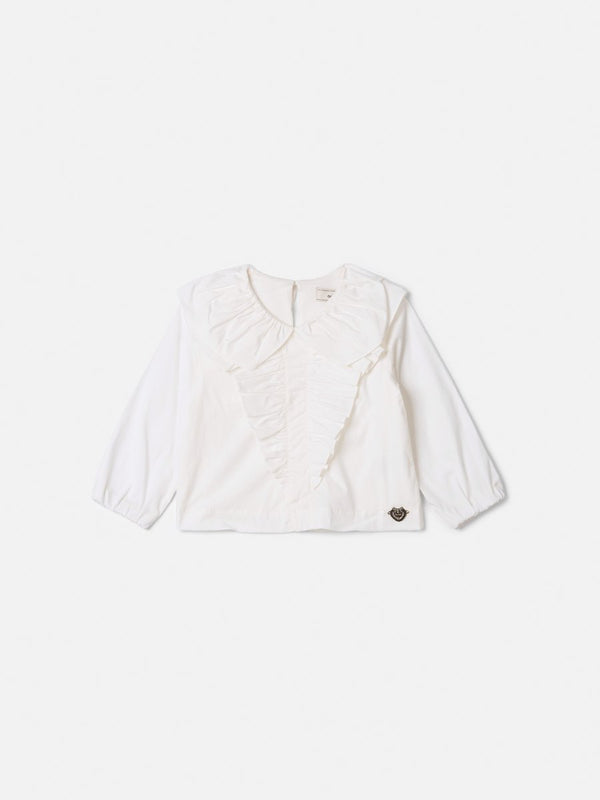 Animê Girls' Top – Oversized Collar with Ruffle