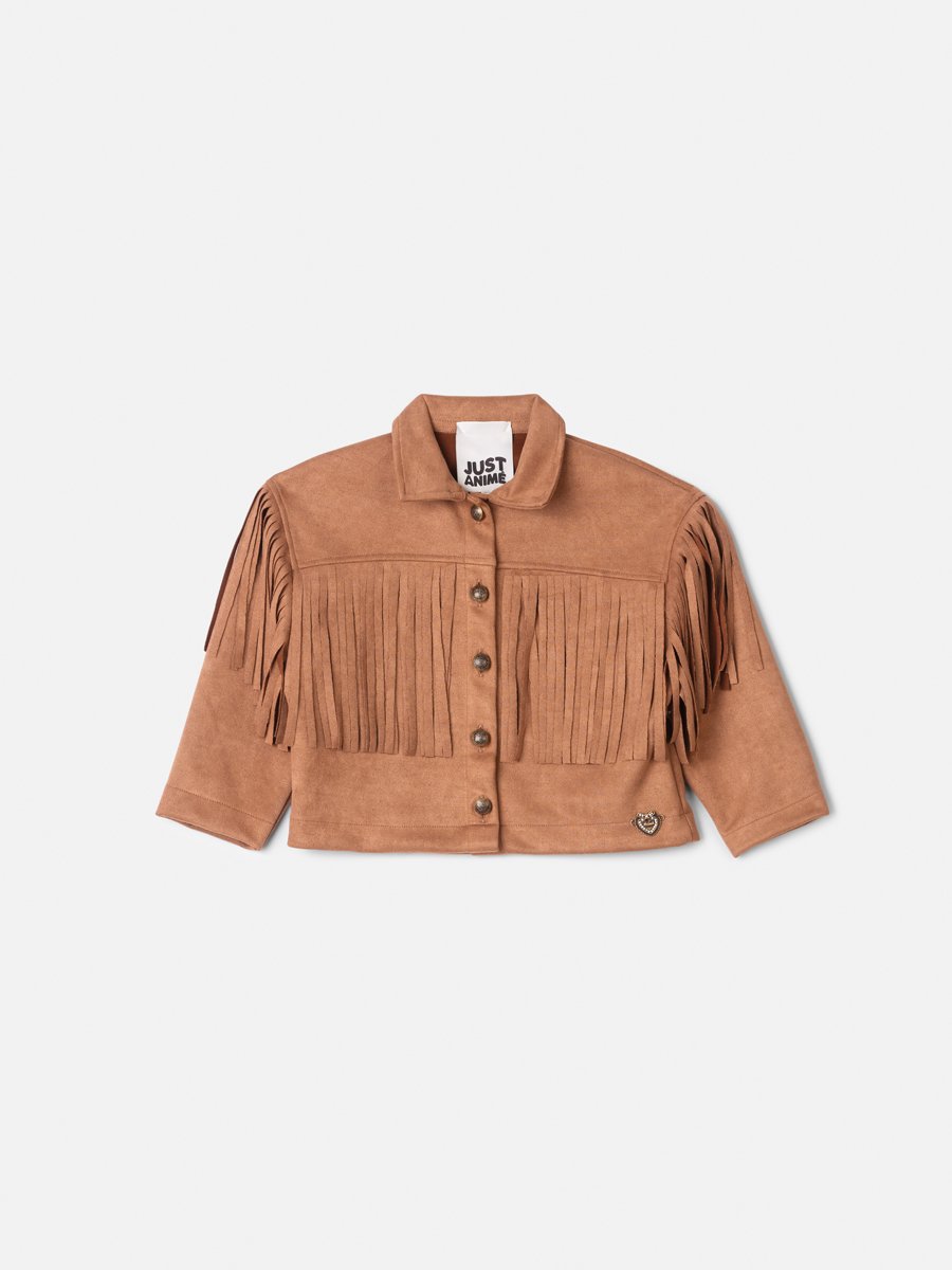 Animê Girls' Jacket – cappuccino with Fringe