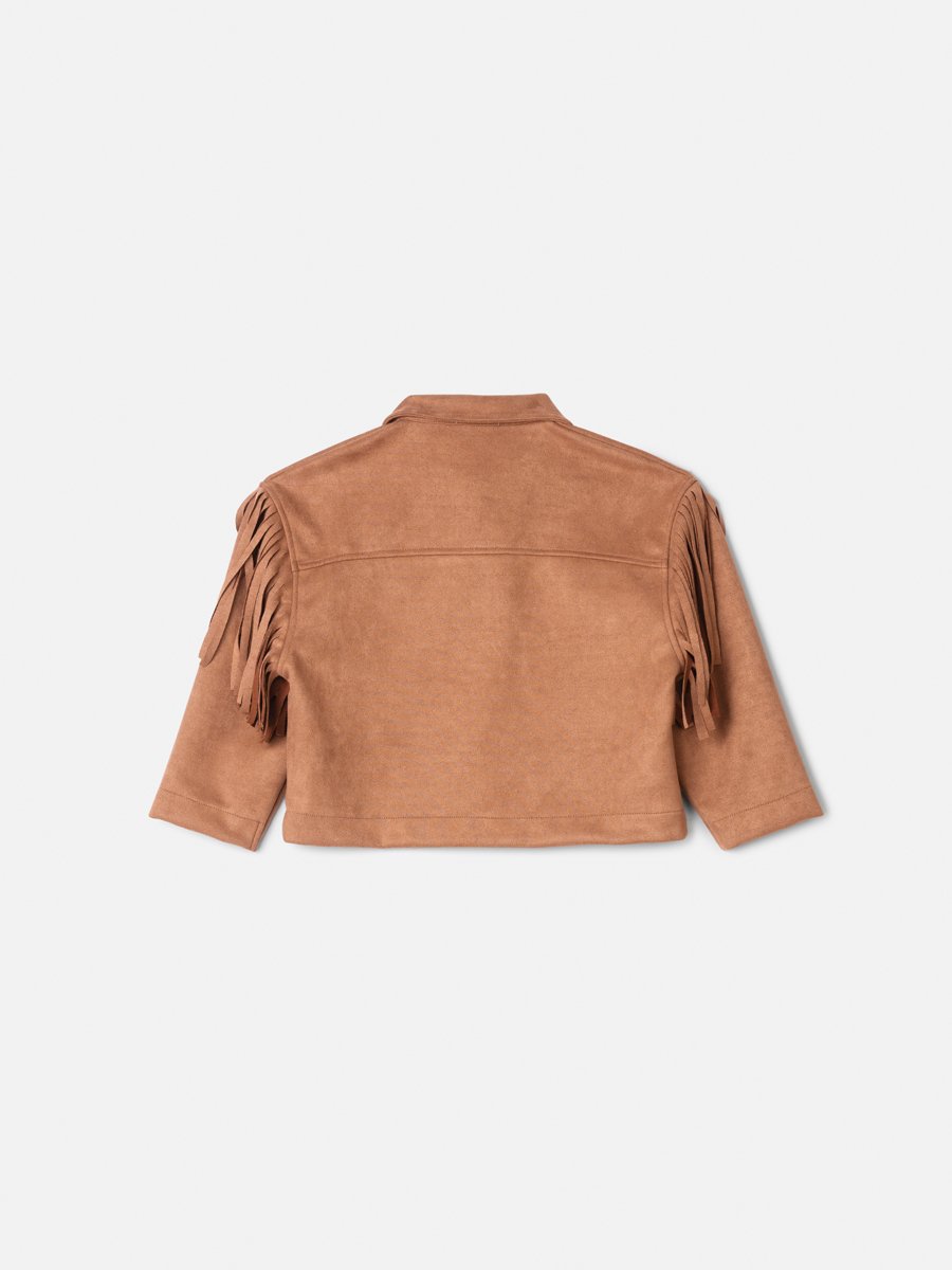 Animê Girls' Jacket – cappuccino with Fringe