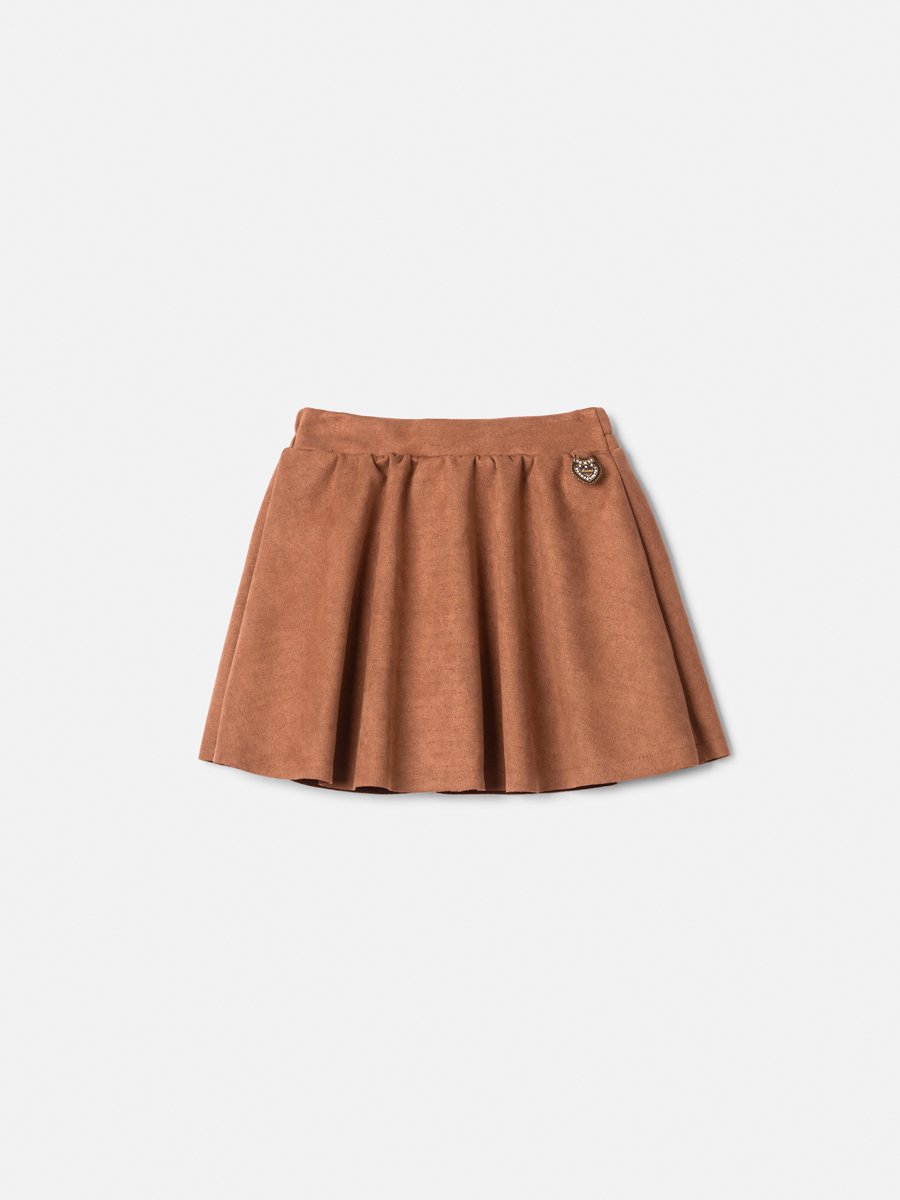 Animê Girls' Skirt – cappuccino in Soft Cotton