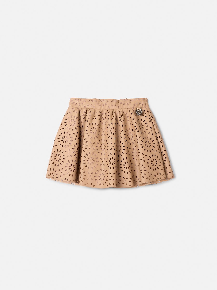 Animê Girls' Skirt – Cutout Faux Leather