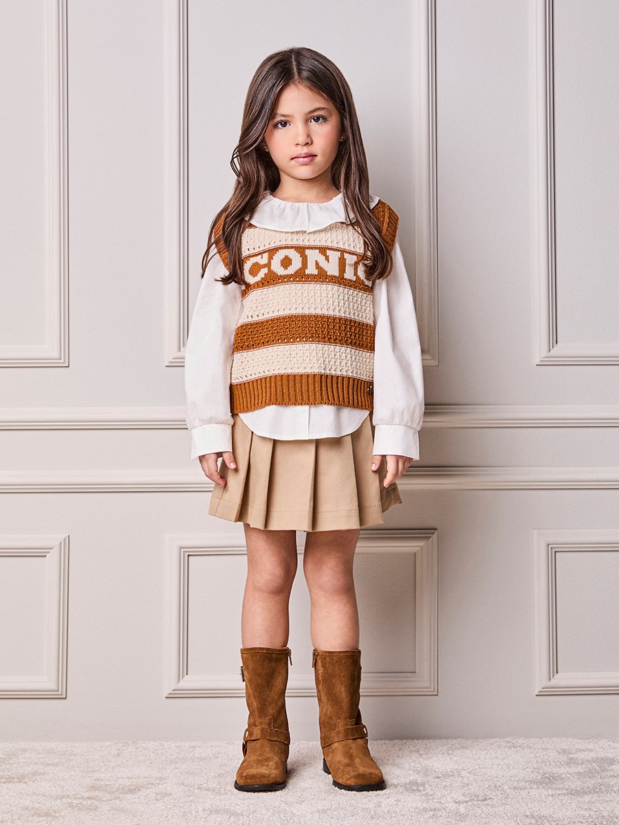 Animê Girls' Skirt – Twill with Pleats and Charm