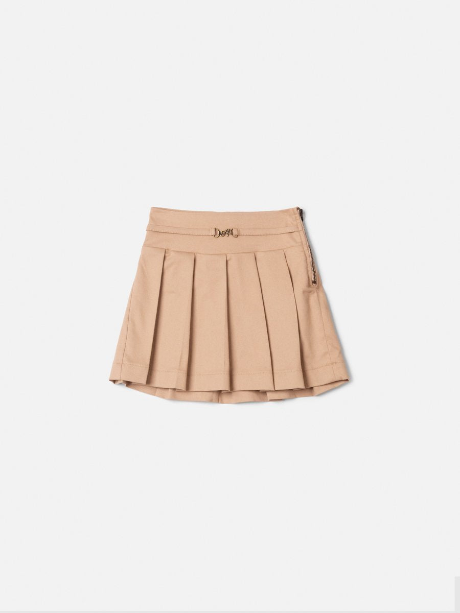 Children's Animé Twill Girl Skirt with Pleats and Pendant