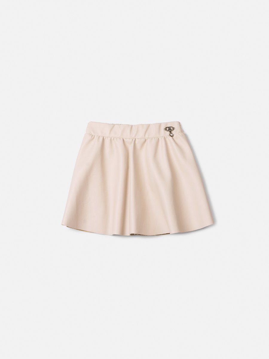Girls' Anime Faux Leather Skirt with Pendant