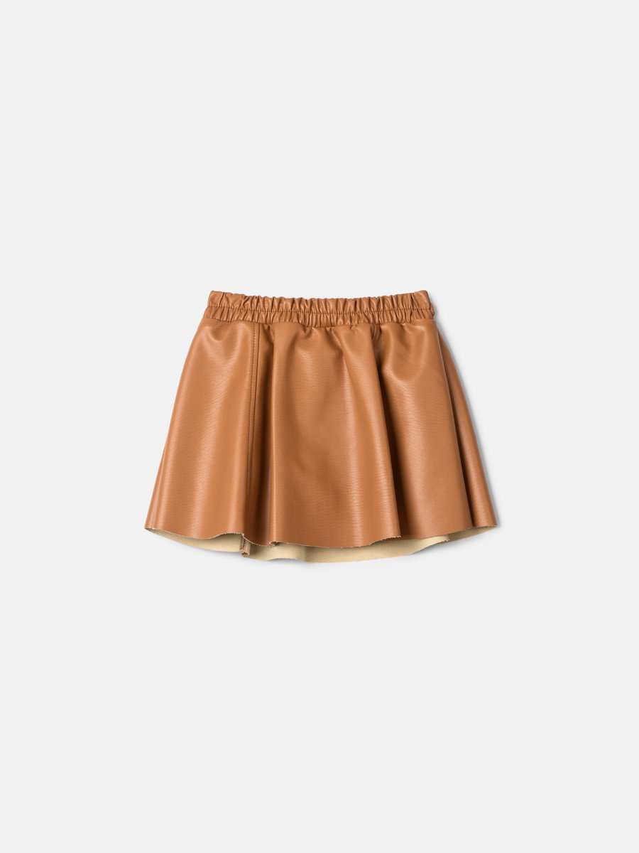 Girls' Anime Faux Leather Skirt with Pendant