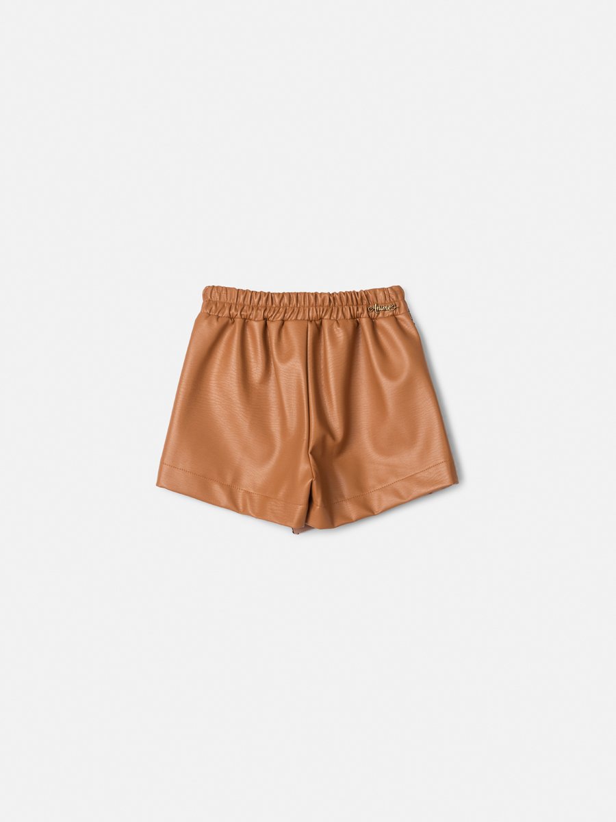 Girls' Anime Faux Leather and Tweed Skort