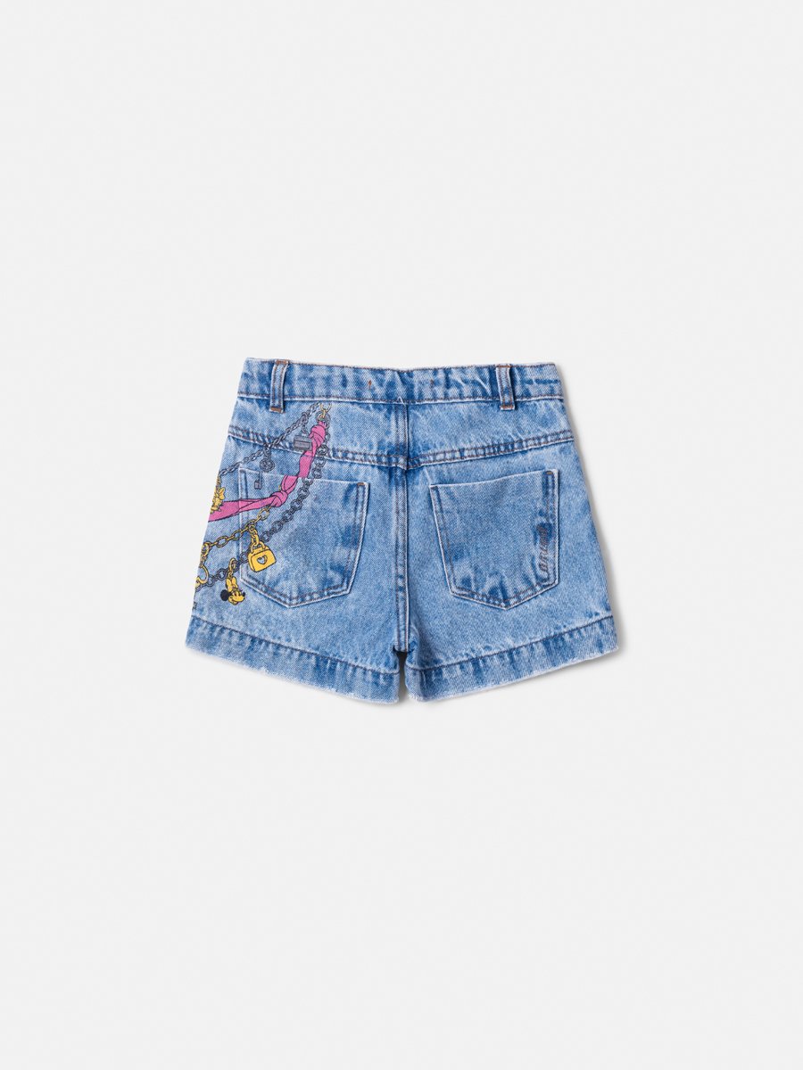 Children's Shorts Girl Animê Minnie Jeans with Pendants