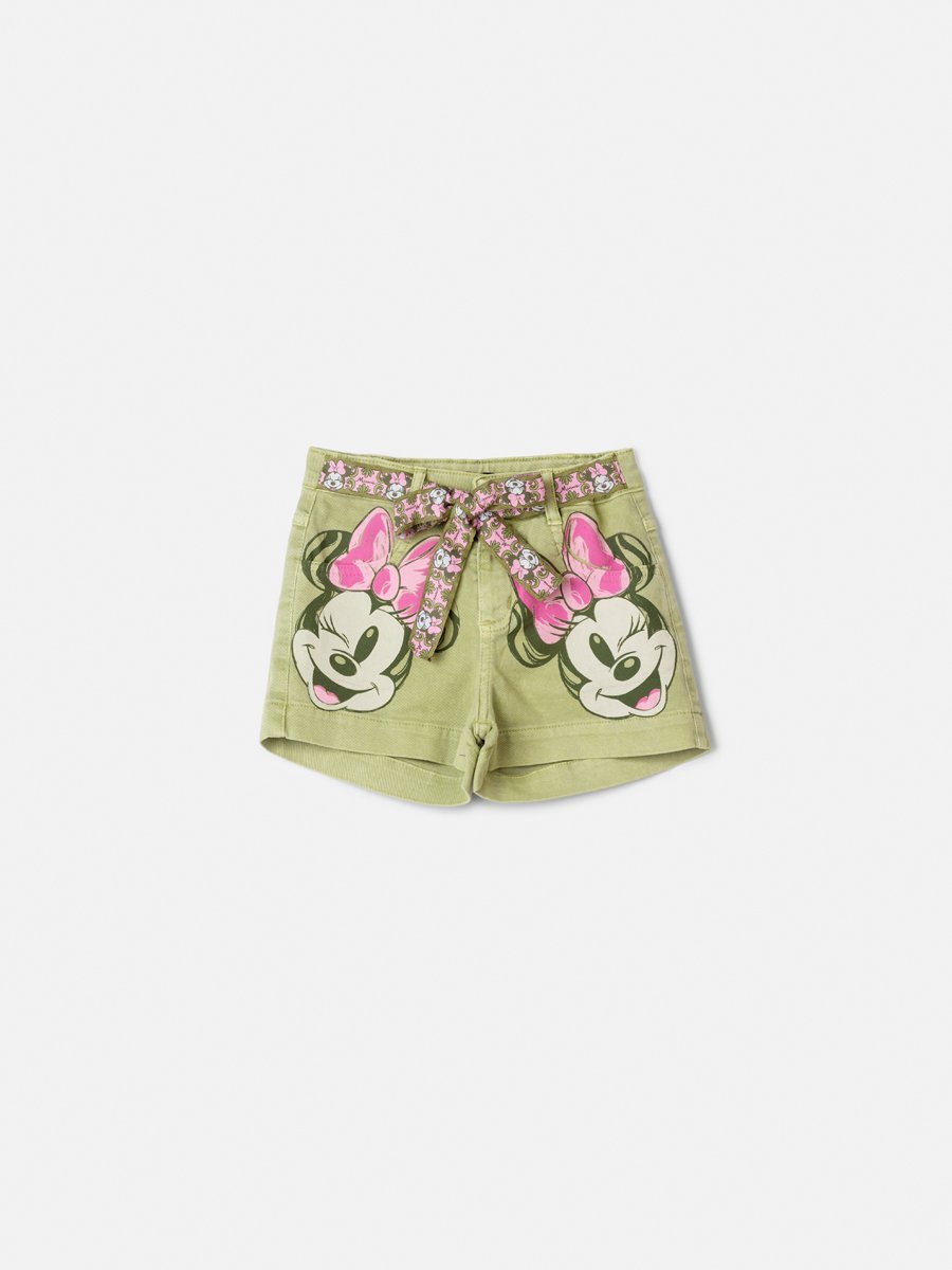 Children's Shorts for Girls Anime Minnie Twill Shorts with Bow
