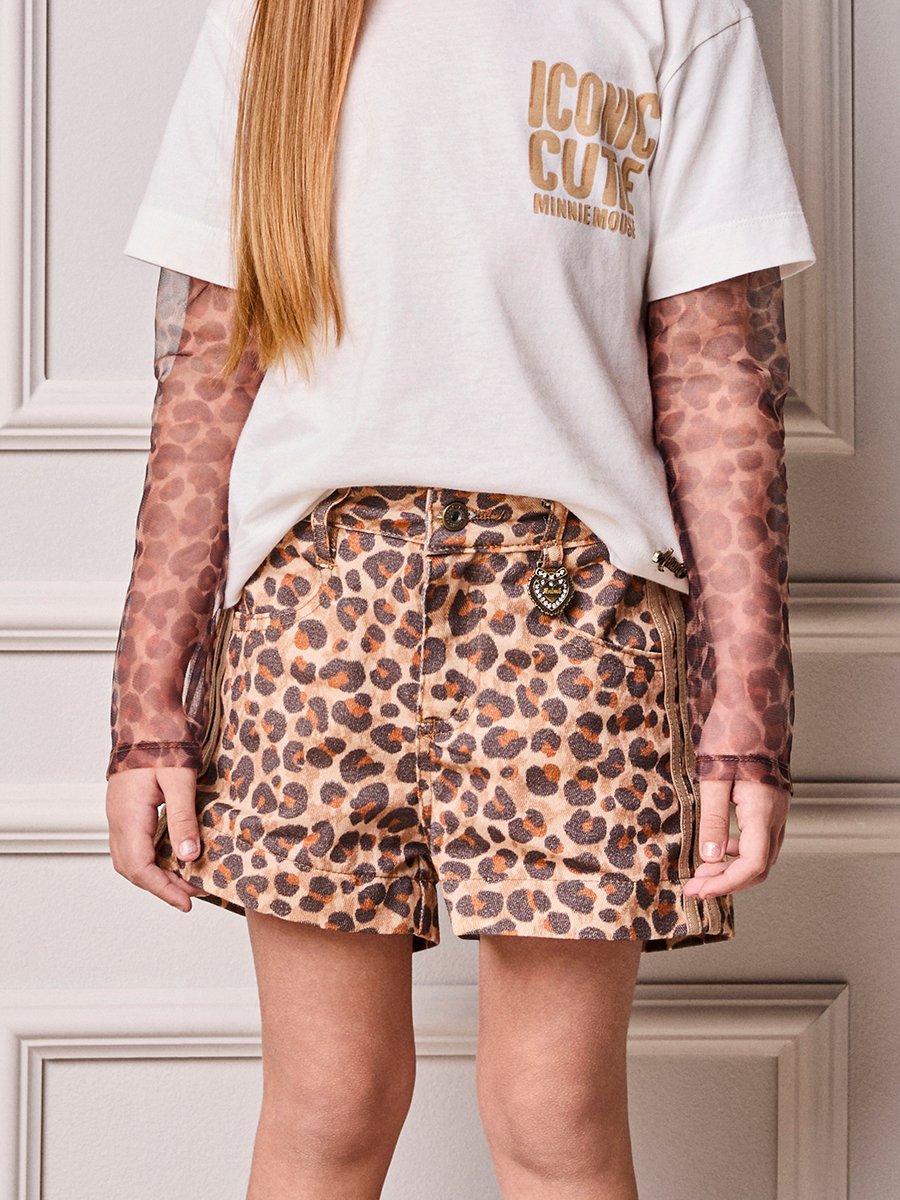 Animal Print Twill Shorts – Charm