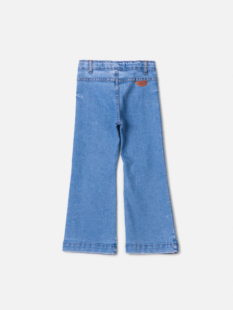 Animê Girls' Pants – Denim with Pockets and Charm