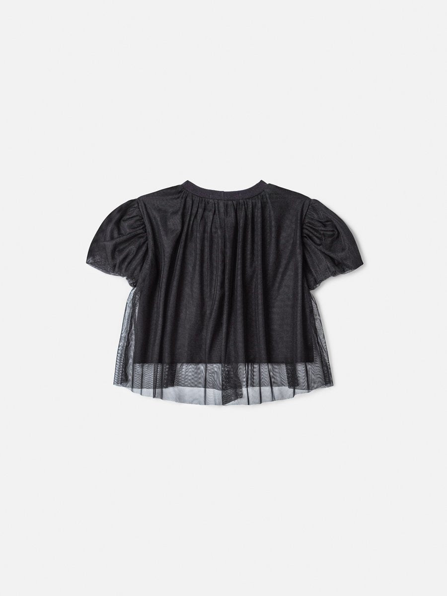 Children's Animé Tulle Blouse with Velvet Bows