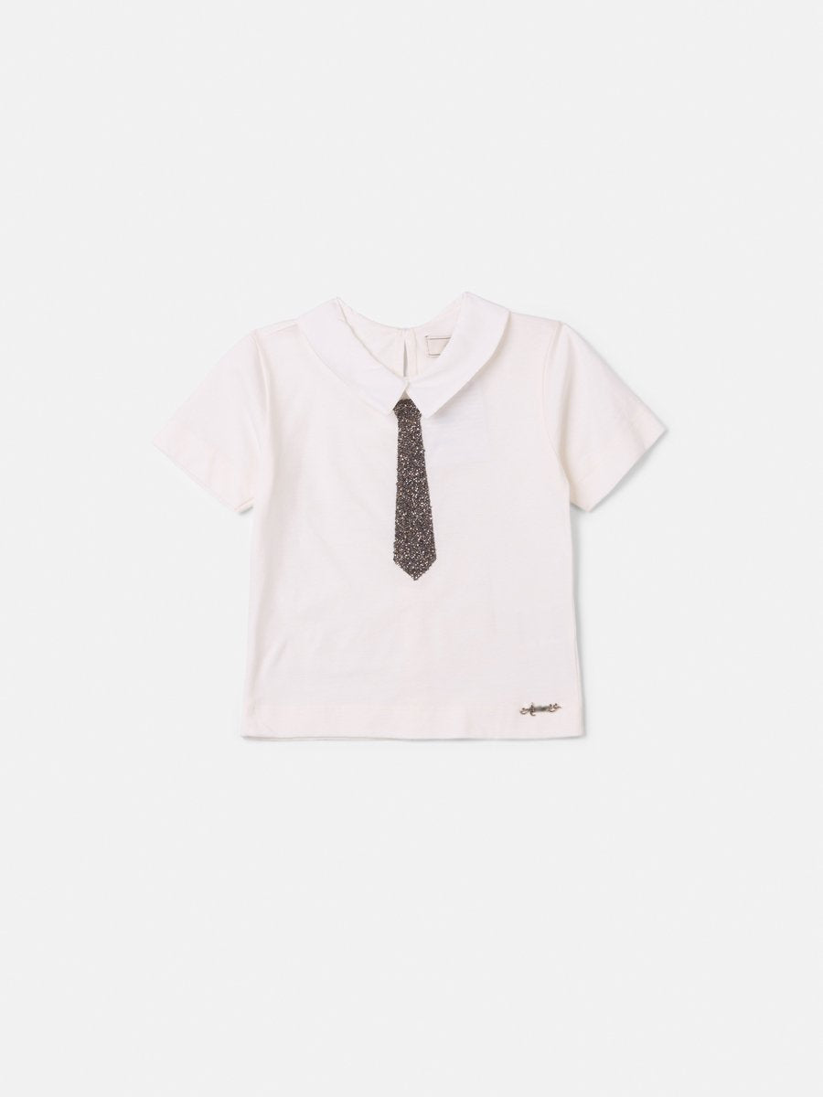 Girls' Anime Top with Shine Collar and Tie