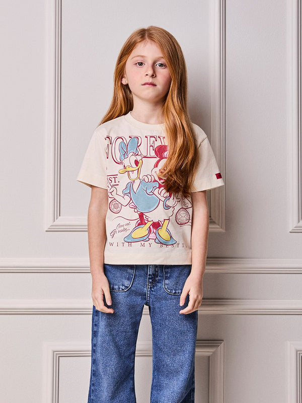 Children's Anime Girl's Blouse with Minnie and Daisy Duck