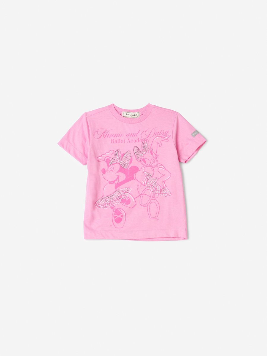 Children's Blouse for Girls Anime Minnie and Daisy Duck with Rhinestones