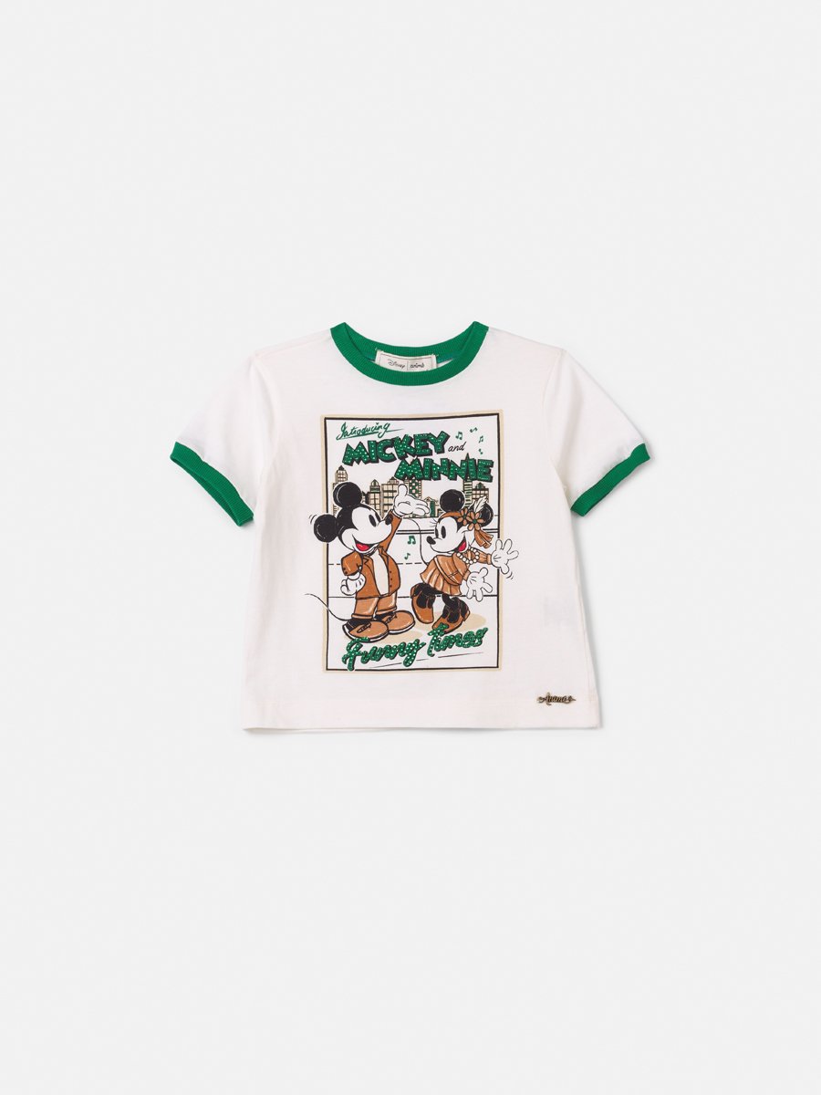 Children's Blouse Anime Girl Couple Mouse with Rhinestones
