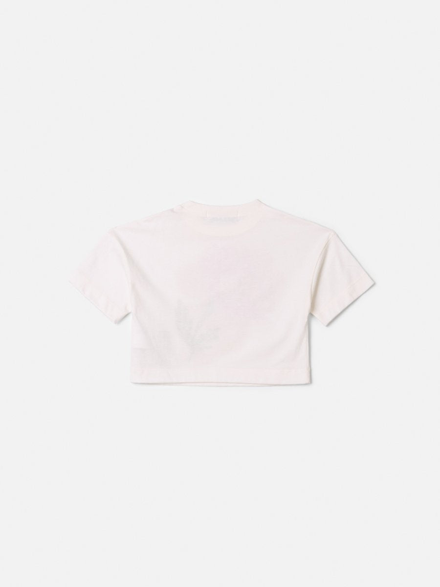 Girls' Anime Top with Sequin Flower