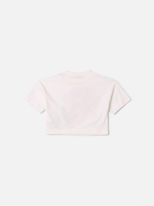 Girls' Anime Top with Sequin Flower