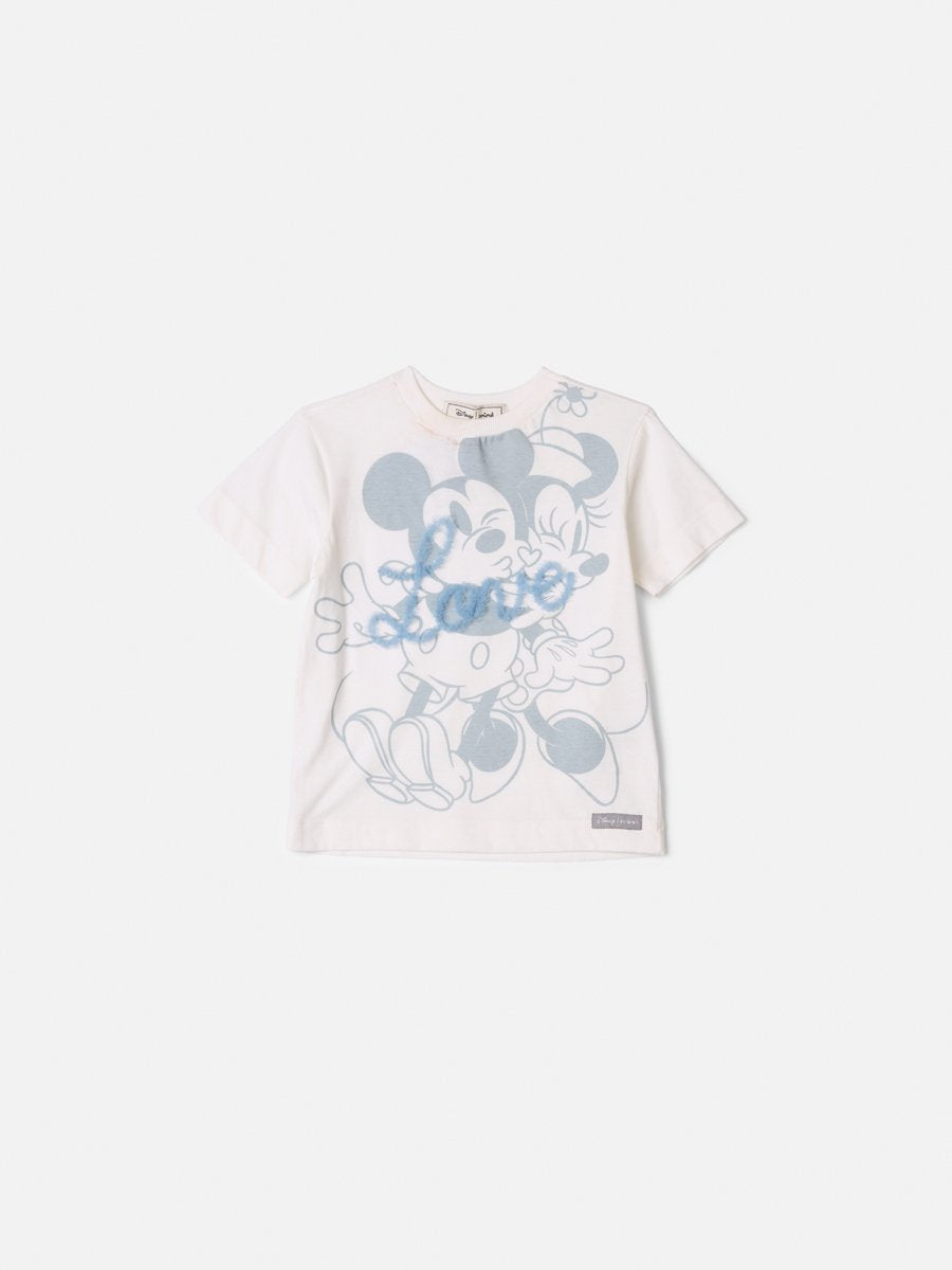 Children's Animé Minnie and Mickey Blouse with Tulle Embroidery