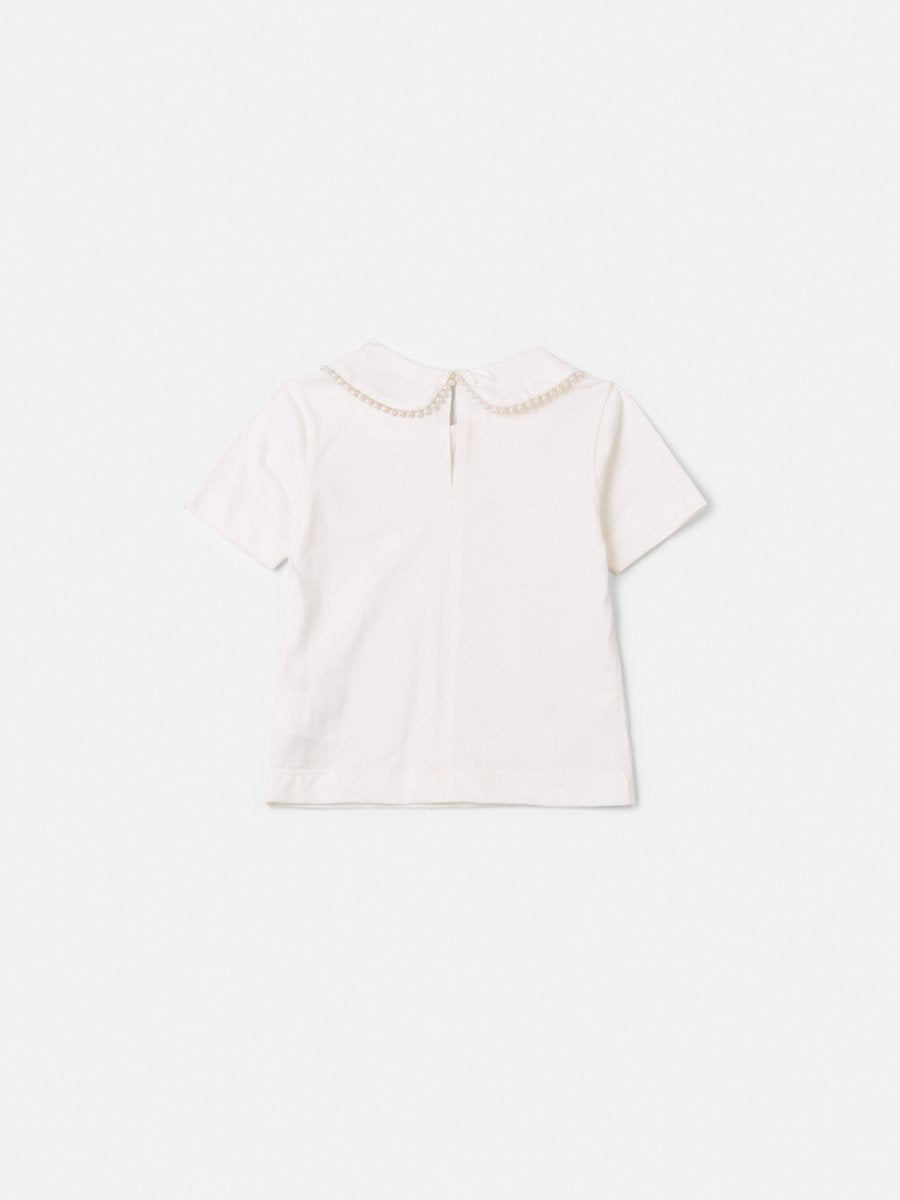 Girls' Anime Top with Pearl Collar