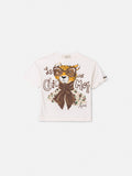 Animê Girls' Top – Animal Print Top with Rhinestones