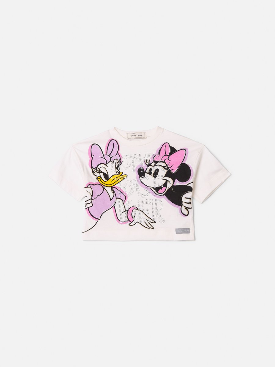 Animê Girls' Top – Minnie & Daisy Top with Rhinestone Lettering