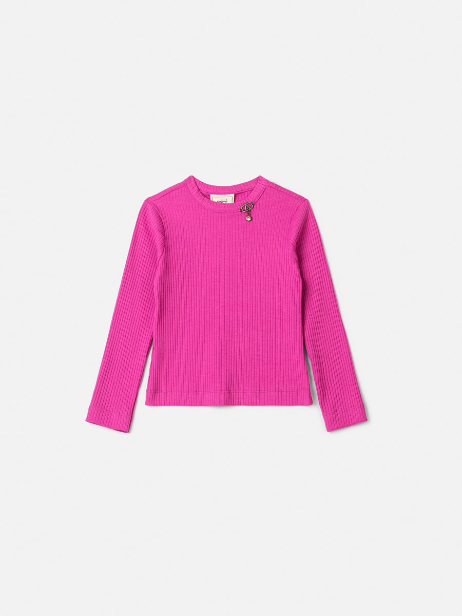 Girls' Anime Pink Top with Pendant