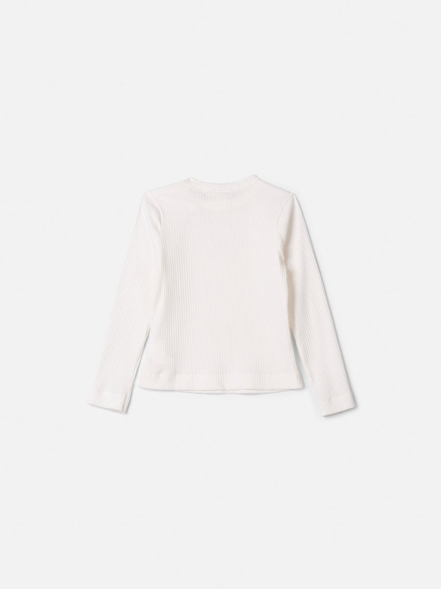 Children's Blouse Anime Girl Long Sleeve Ribbed with Pendant