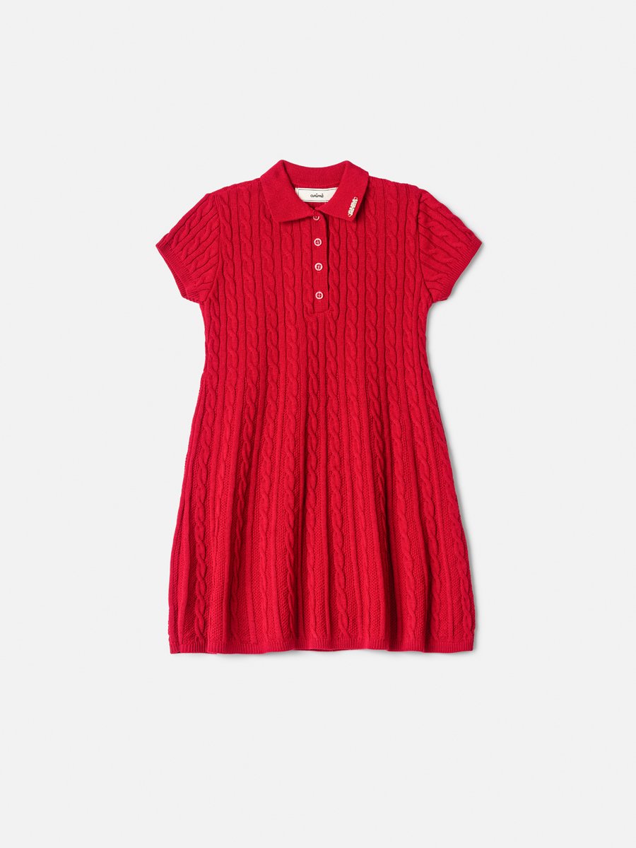 Children's Anime Cherry Knitting Dress