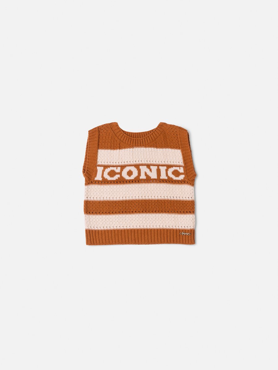 Animê Girls' Vest – Knit with Iconic Stripes