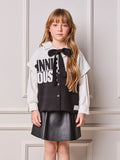 Children's Minnie Knitted Anime Girl Vest with Bow
